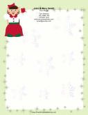 Lady Elf Red Skirt stationery design