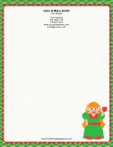 Lady Elf in Green stationery design