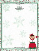 Lady Elf with Red Bow stationery design