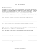 Landlord Lead Disclosure Form