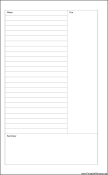 Large Cahier Planner Cornell Note Page - Left