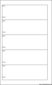 Large Cahier Planner Phone List - Left