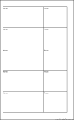 Large Cahier Planner Phone List Two Columns - Left