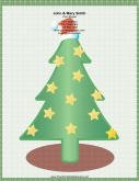 Large Christmas Tree Santa Hat stationery design