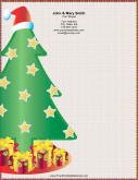 Large Christmas Tree with Presents stationery design