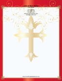 Large Cross stationery design