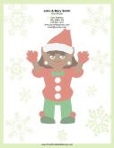 Large Elf Santa Hat stationery design