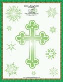 Large Green Cross stationery design