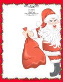 Large Jolly Santa Lights stationery design