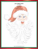 Large Jolly Santa Red Hat stationery design