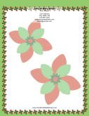 Large Poinsettias stationery design