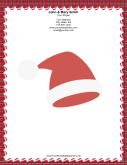 Large Santa Hat stationery design