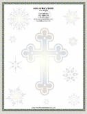 Large Silver Cross stationery design