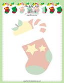 Large Stocking stationery design