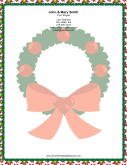 Large Wreath Red Bow stationery design