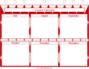 Lesson Calendar - July to December