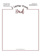 Letter From Dad Stationery stationery design