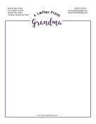 Letter From Grandma Stationery stationery design