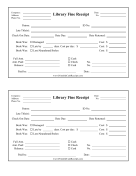 Library Fines Receipt