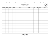 Lighting Cues Sheet