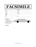 Limousine fax cover sheet