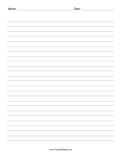 Printable Lined Paper With Name Wide