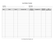 Lost Orders Tracker