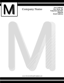 M Monogram Letterhead