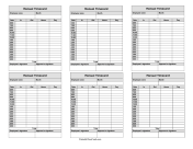 Manual Time Card Hourly Mini