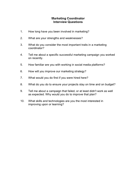 Marketing Coordinator Interview Questions