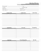 Meeting Minutes Form