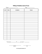 Mileage Reimbursement Form