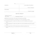 Military Affidavit