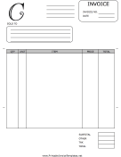 Monogram C Invoice Template