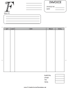 Monogram F Invoice Template