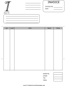 Monogram I Invoice Template