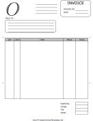 Monogram O Invoice Template