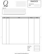 Monogram Q Invoice Template