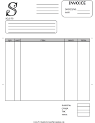 Monogram S Invoice Template