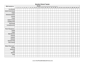Monthly Period Tracker