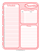 Monthly Planner December