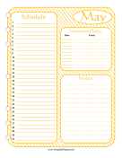 Monthly Planner May