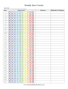 Monthly Stress Tracker