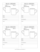 Mug Order Form Template