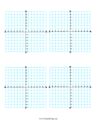 Printable Multiple Coordinate Graphs 4-per-Page