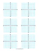 Printable Multiple Coordinate Graphs 6-per-Page