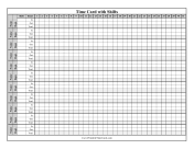 Multiple Shift Monthly Time Card