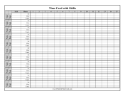 Multiple Shift Semi-Monthly Time Card