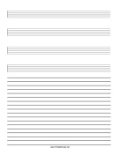 Printable Music Paper with Annotations at Bottom