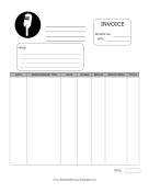 Music Performance Invoice Template